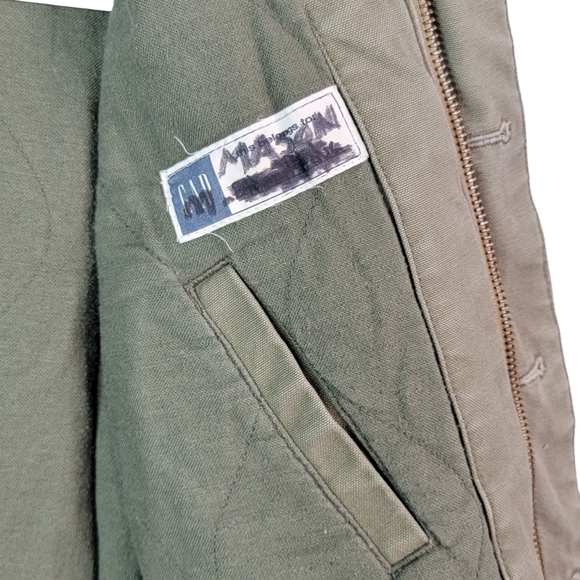 Gap Vintage Y2K Workwear Corduroy Collar Button Zip Up Coat Jacket S - Picture 7 of 15